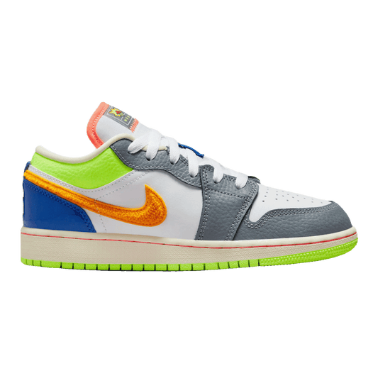 Nike Air Jordan 1 Low White Coconut Milk Ghost Green Laser Orange (GS)