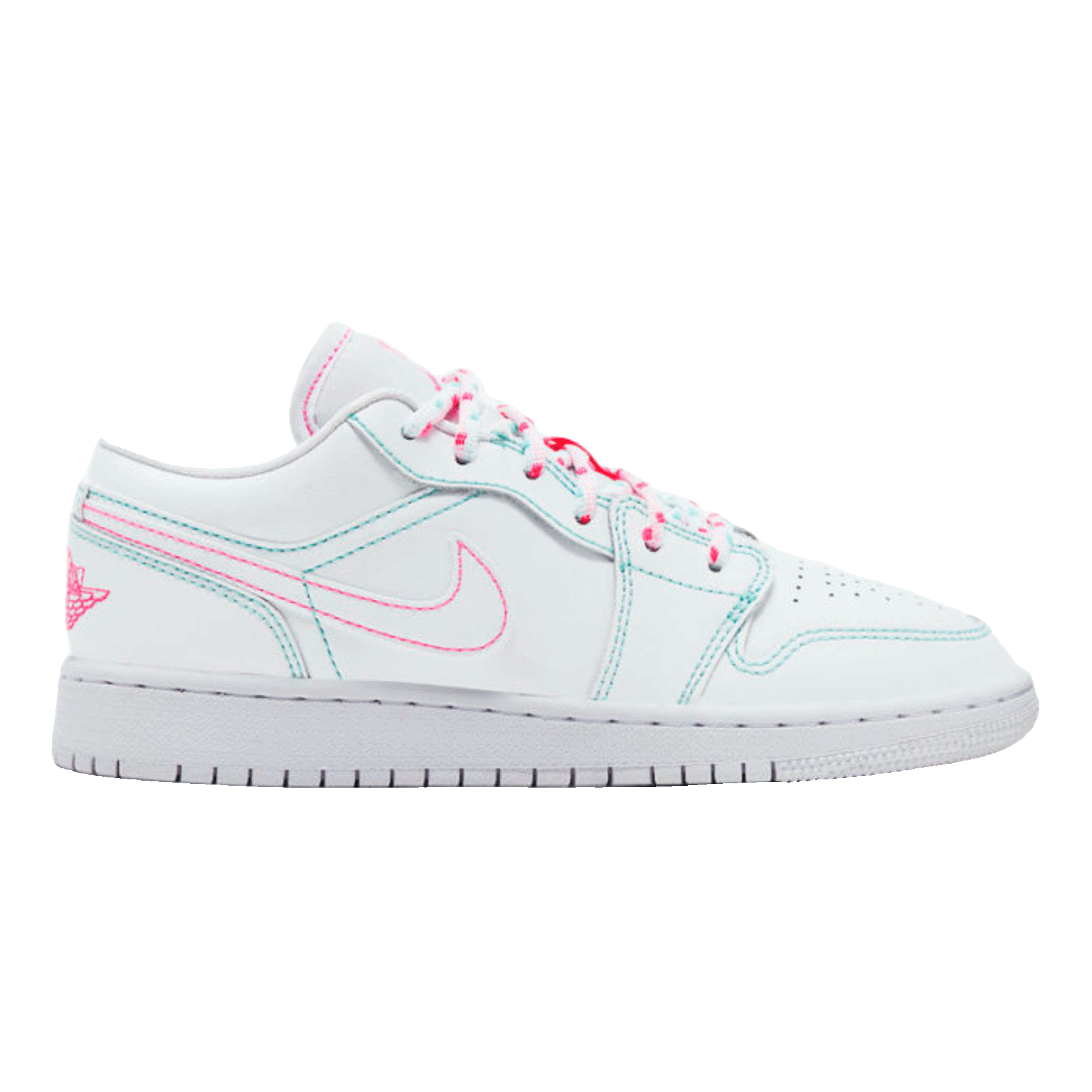 Nike Air Jordan 1 Low White Green Pink (GS)