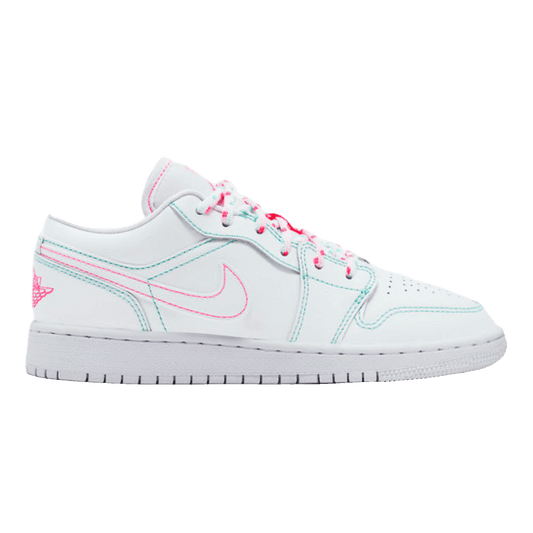 Nike Air Jordan 1 Low White Green Pink (GS)