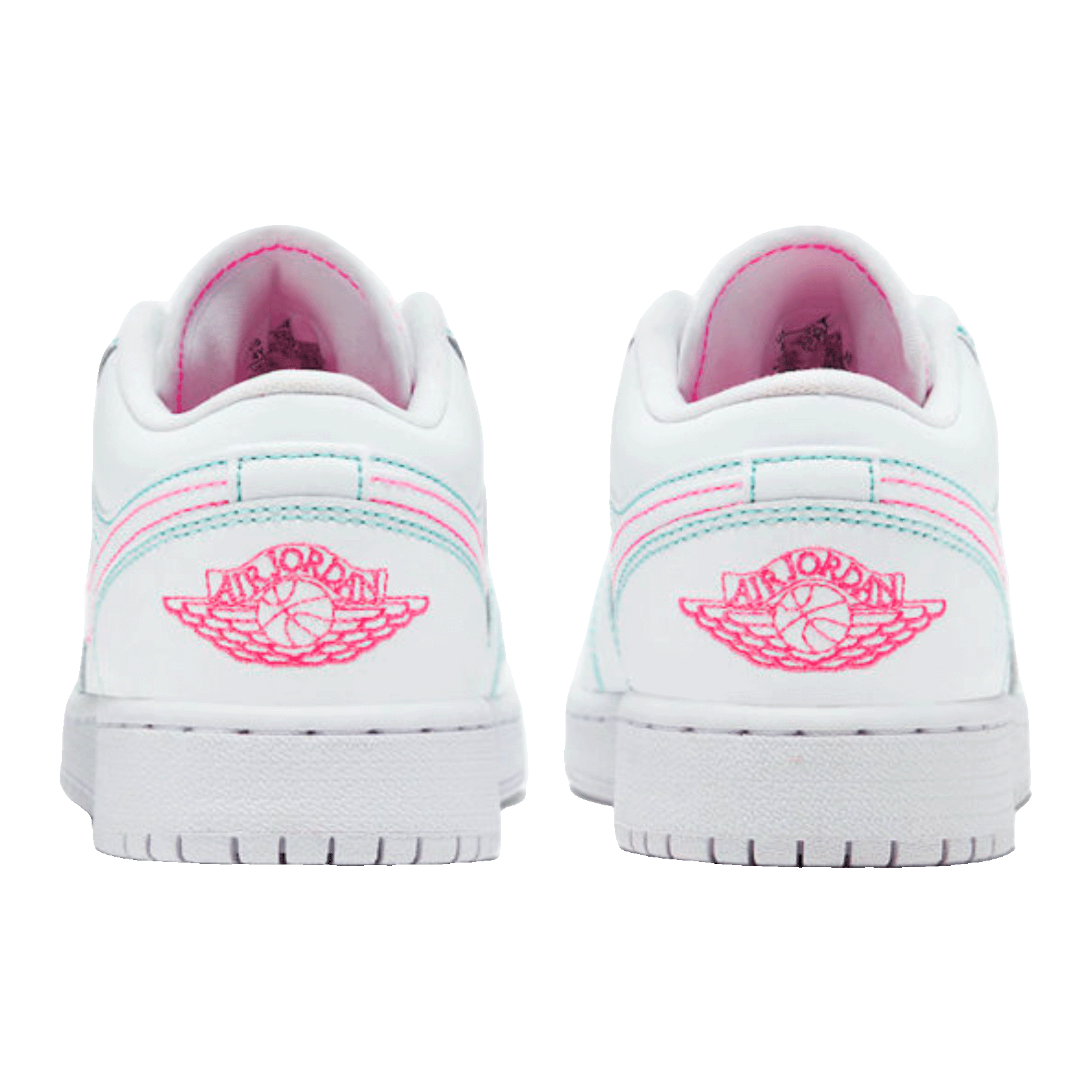 Nike Air Jordan 1 Low White Green Pink (GS) Back