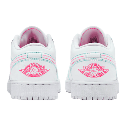 Nike Air Jordan 1 Low White Green Pink (GS) Back