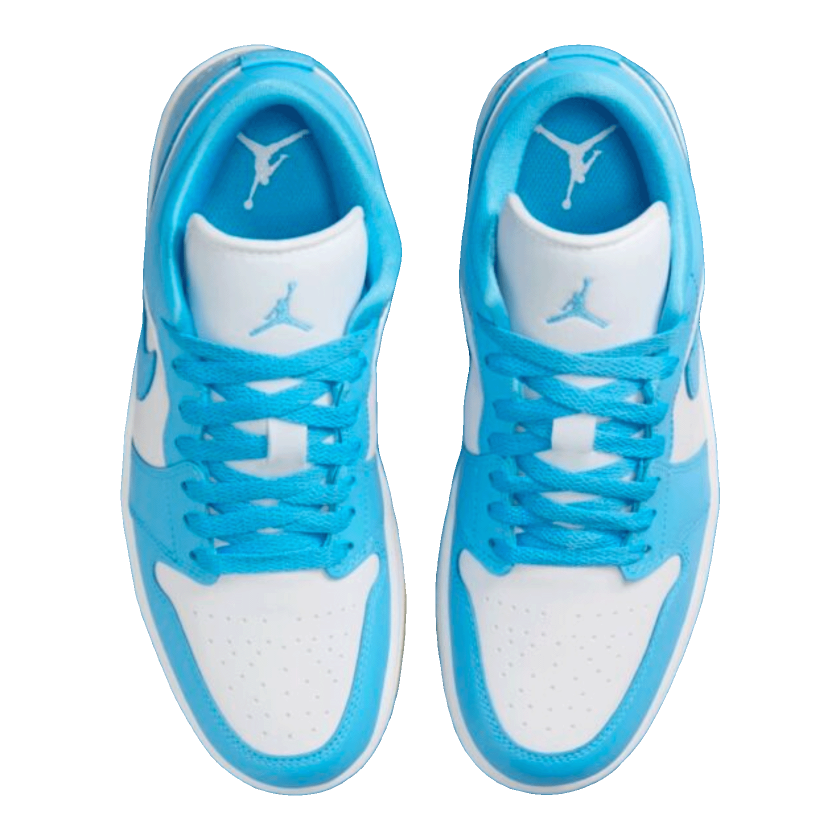 Nike Air Jordan 1 Low White Gum Light Brown Dark Powder Blue (W) Oben
