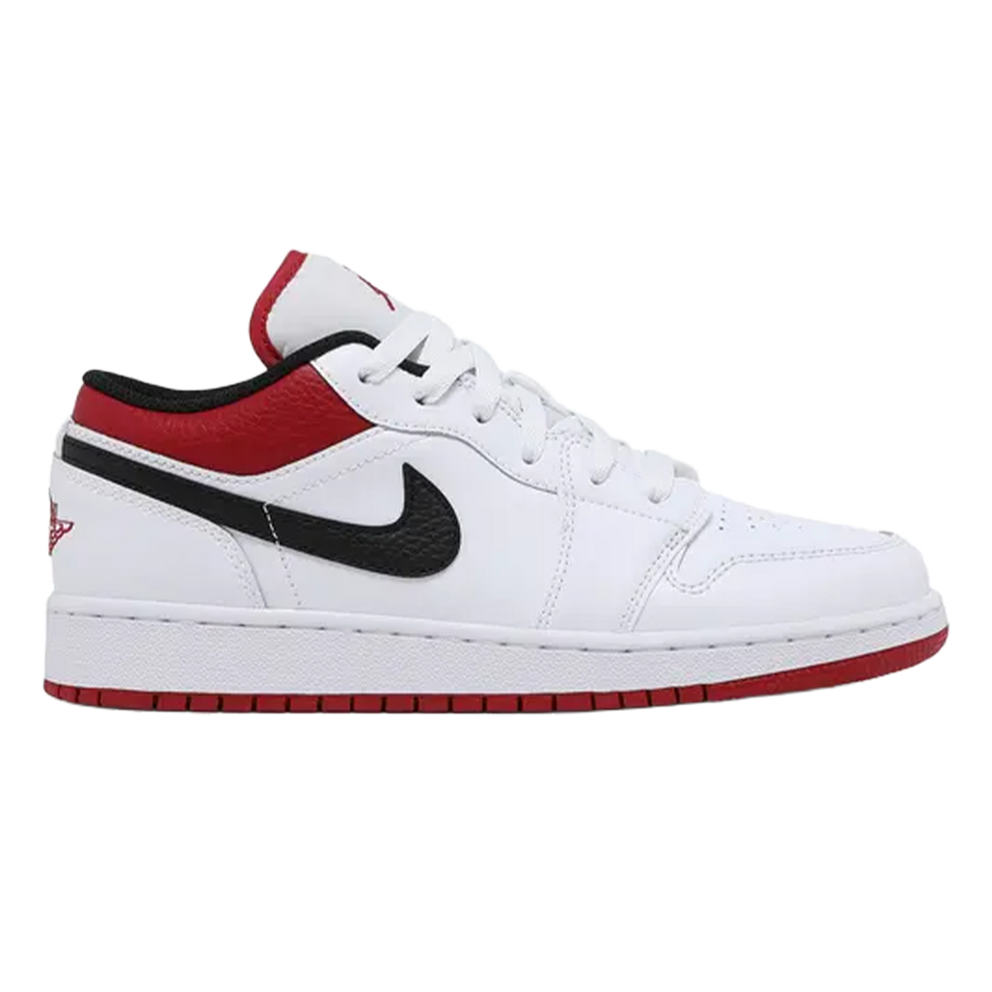 Nike Air Jordan 1 Low White Gym Red Black (GS) 553560-164