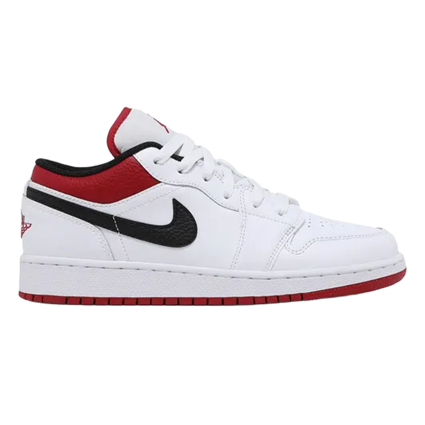 Nike Air Jordan 1 Low White Gym Red Black (GS) 553560-164