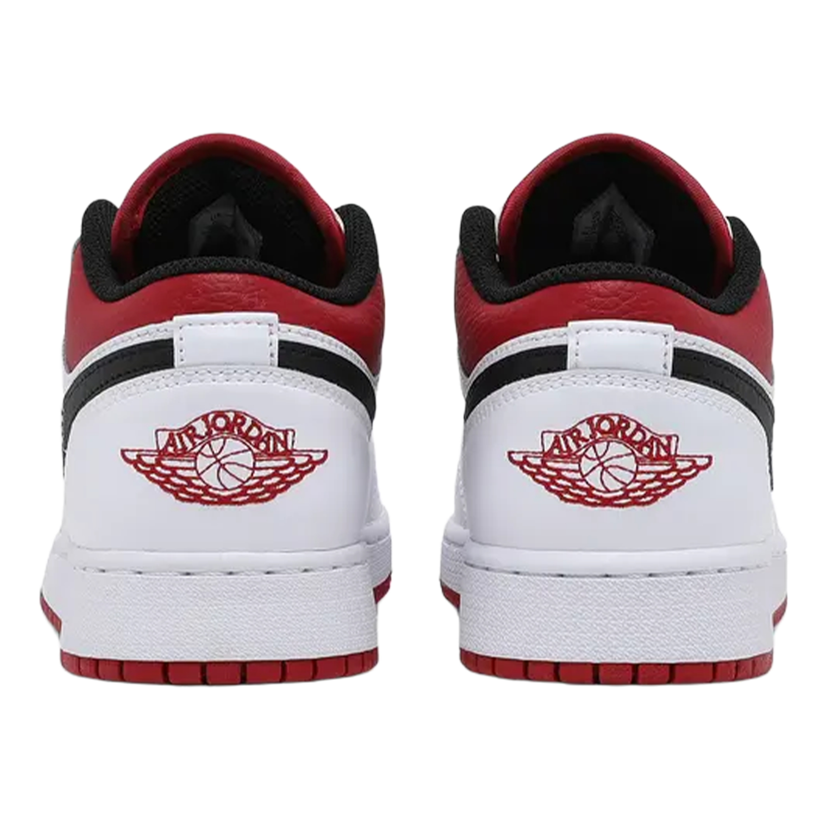 Nike Air Jordan 1 Low White Gym Red Black (GS) Back 553560-164