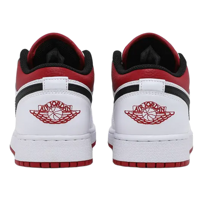 Nike Air Jordan 1 Low White Gym Red Black (GS) Back 553560-164