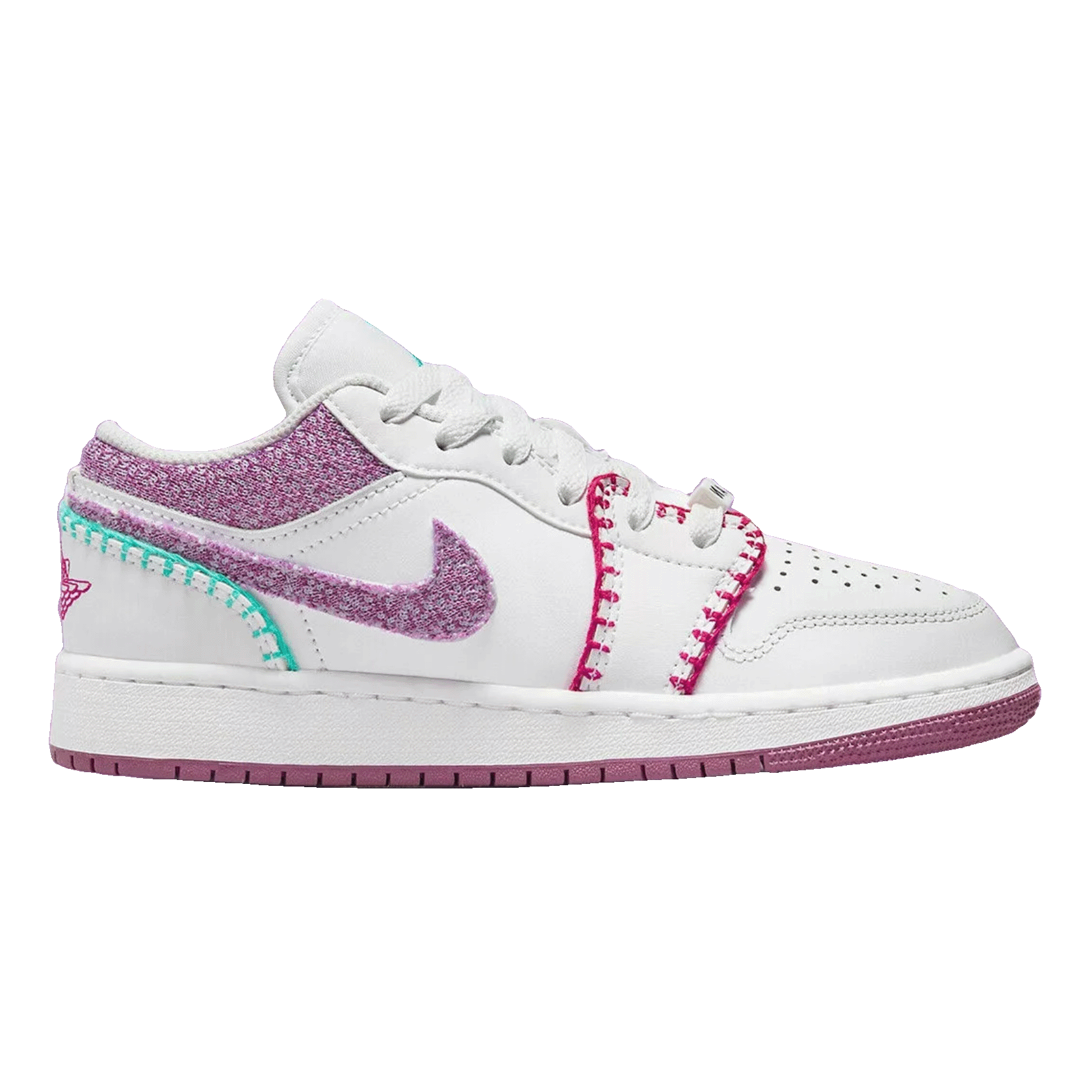 Nike Air Jordan 1 Low White Light Bordeaux (GS)