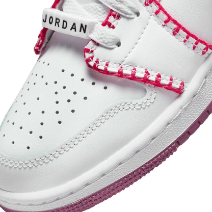 Nike Air Jordan 1 Low White Light Bordeaux (GS) Detail