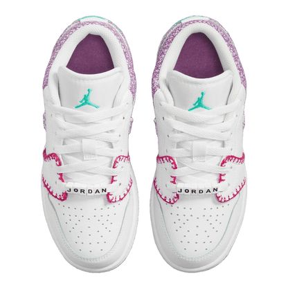 Nike Air Jordan 1 Low White Light Bordeaux (GS) Oben