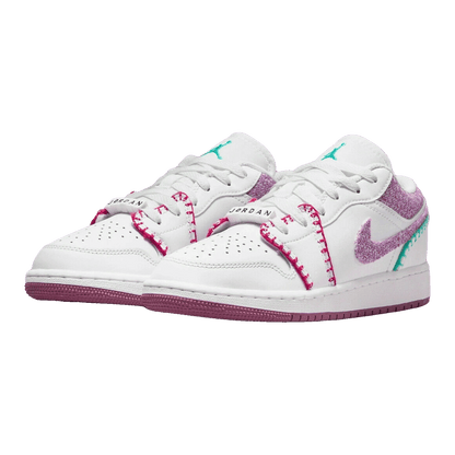Nike Air Jordan 1 Low White Light Bordeaux (GS) Side
