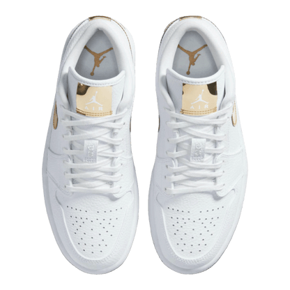 Nike Air Jordan 1 Low White Metallic Gold (W) Oben