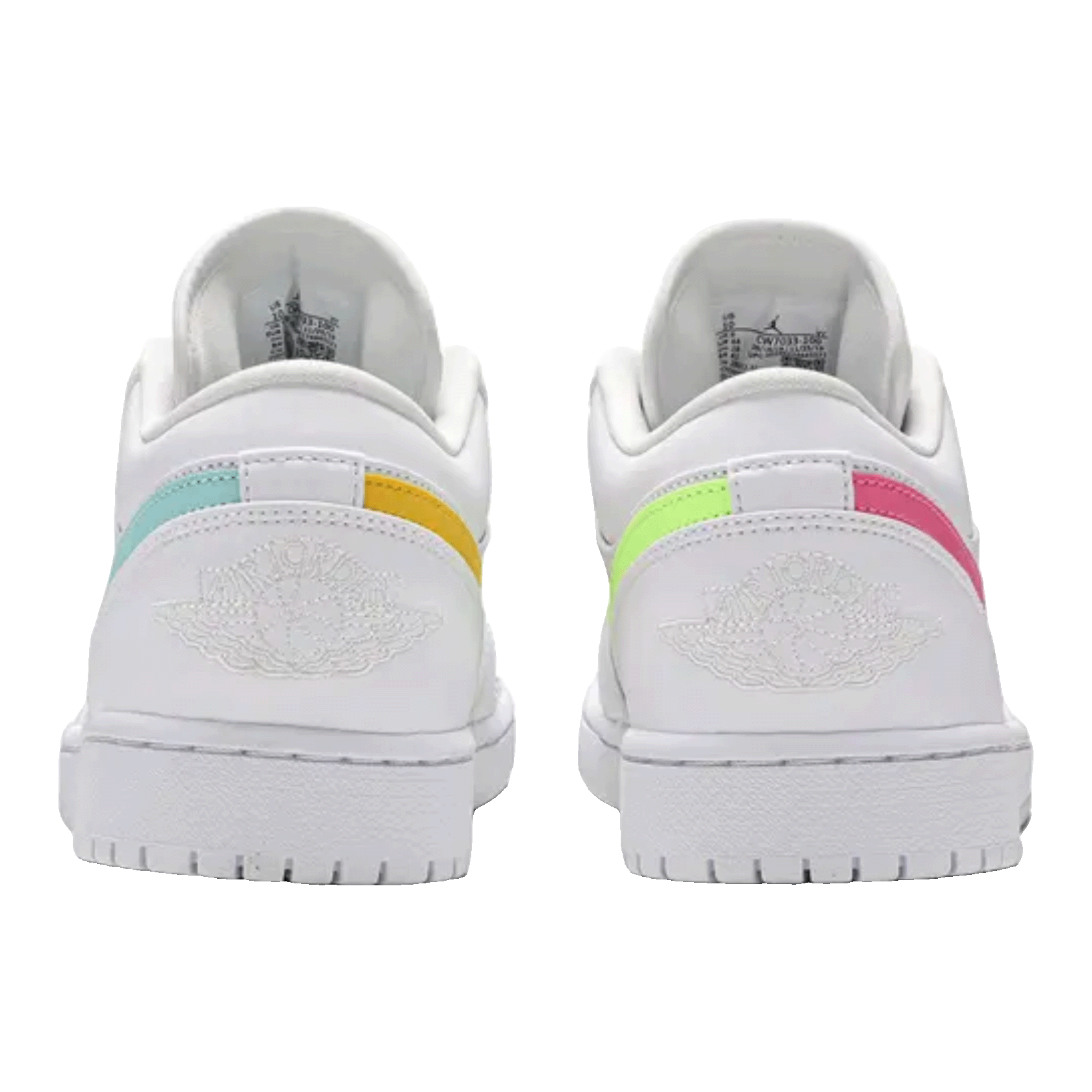 Nike Air Jordan 1 Low White Multi-Color Swoosh Back