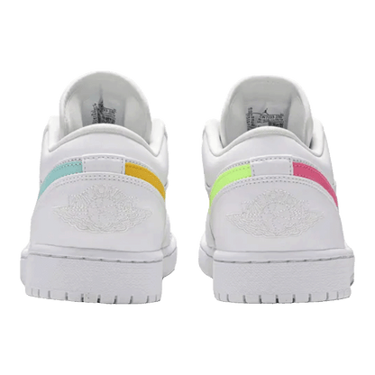 Nike Air Jordan 1 Low White Multi-Color Swoosh Back