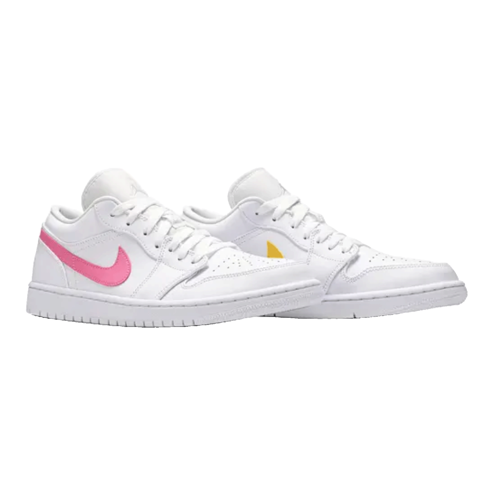 Nike Air Jordan 1 Low White Multi-Color Swoosh Side