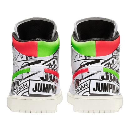 Nike Air Jordan 1 Mid All Over Logos (GS) Back