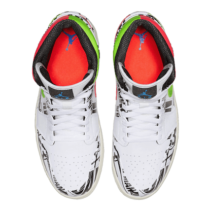 Nike Air Jordan 1 Mid All Over Logos (GS) Oben