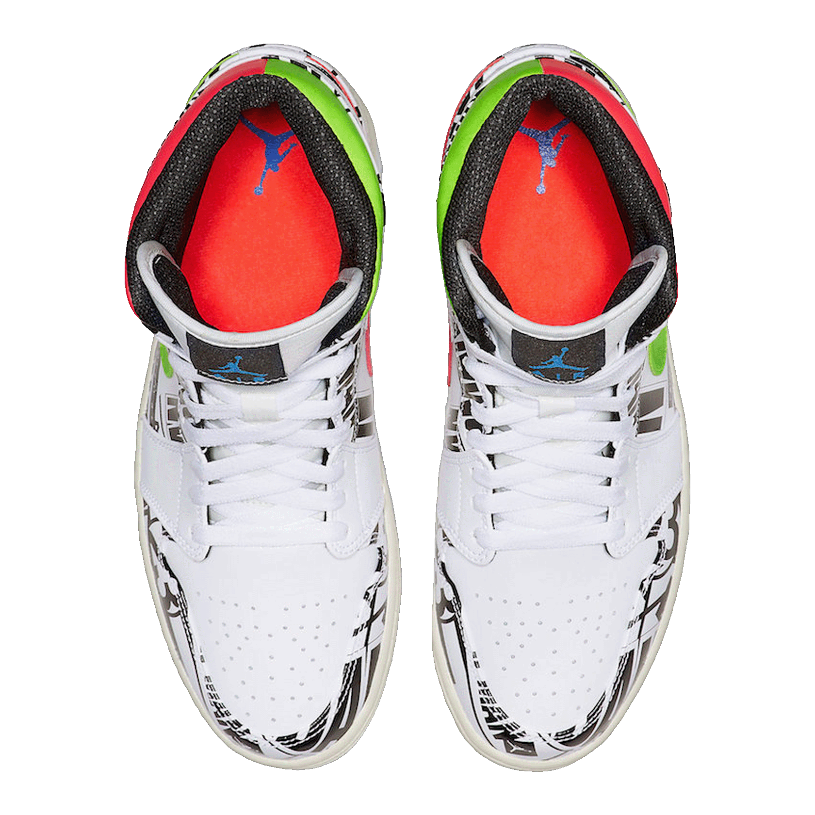 Nike Air Jordan 1 Mid All Over Logos Oben