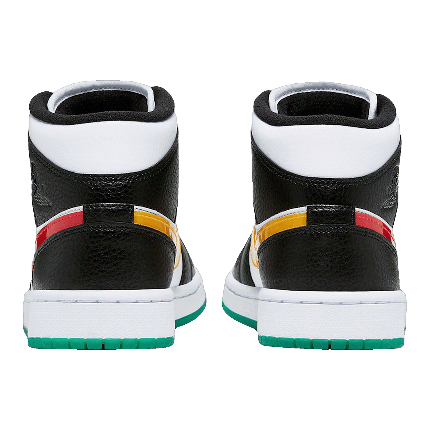 Nike Air Jordan 1 Mid Alternate Swooshes Red Yellow (W) Back