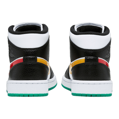 Nike Air Jordan 1 Mid Alternate Swooshes Red Yellow (W) Back