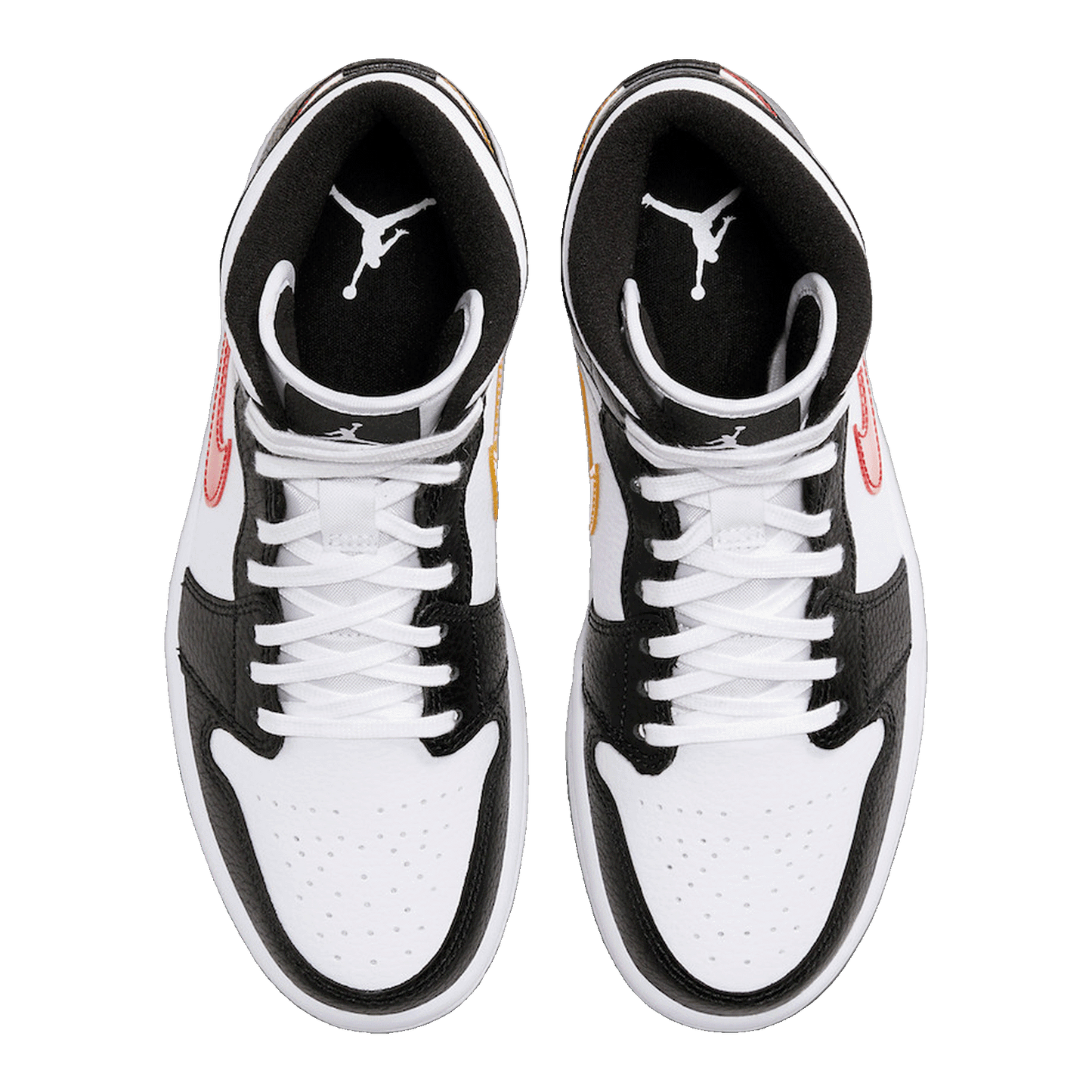 Nike Air Jordan 1 Mid Alternate Swooshes Red Yellow (W) Oben