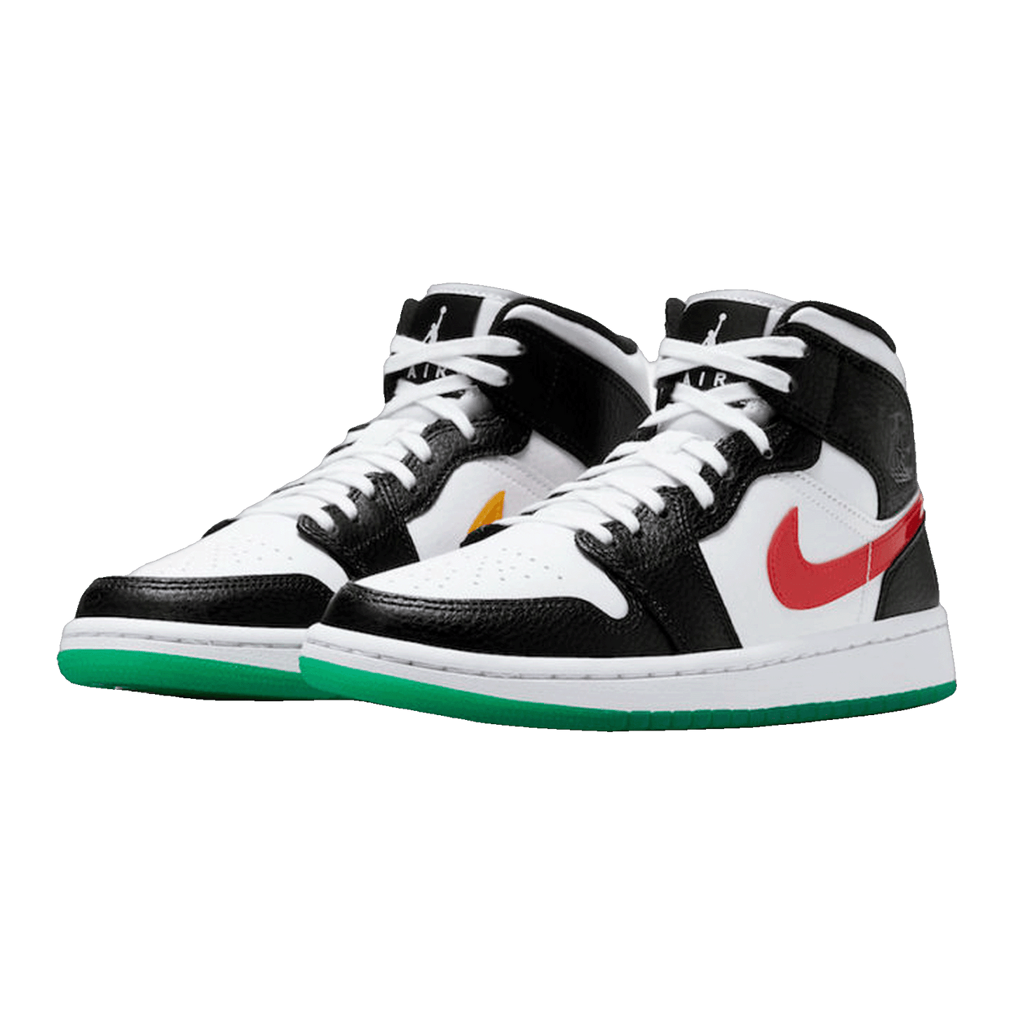 Nike Air Jordan 1 Mid Alternate Swooshes Red Yellow (W) Side