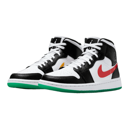 Nike Air Jordan 1 Mid Alternate Swooshes Red Yellow (W) Side