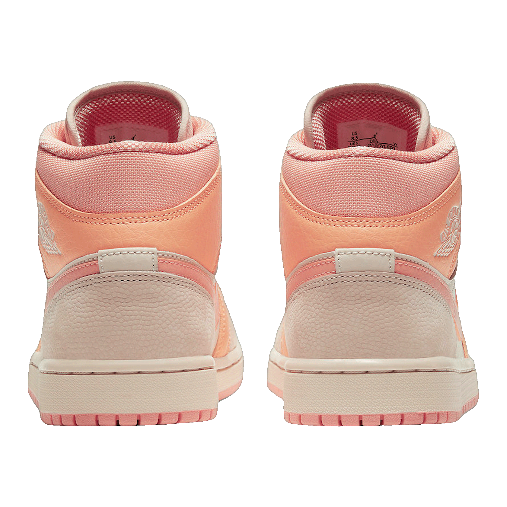 Nike Air Jordan 1 Mid Apricot Orange (W) Back