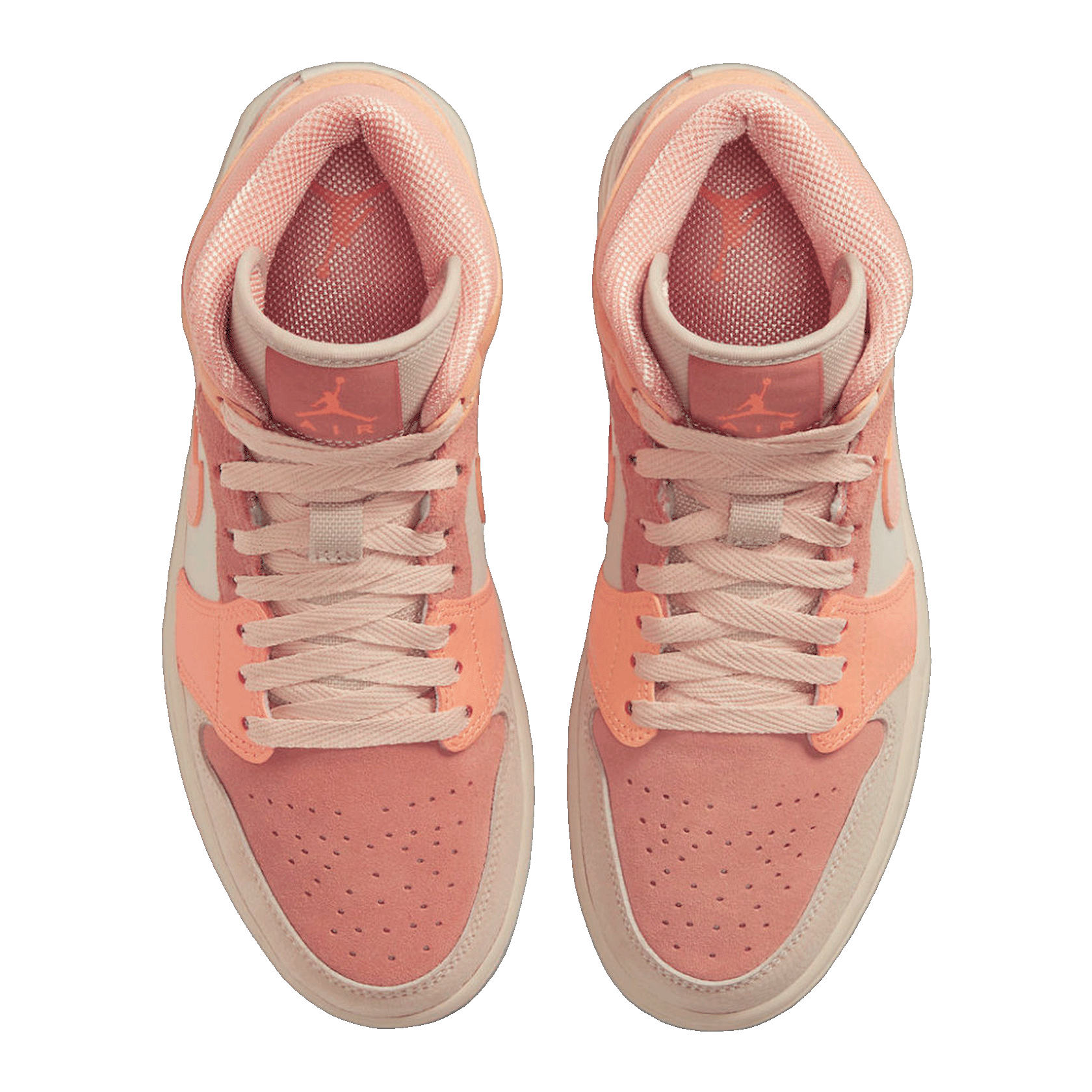 Nike Air Jordan 1 Mid Apricot Orange (W) Oben