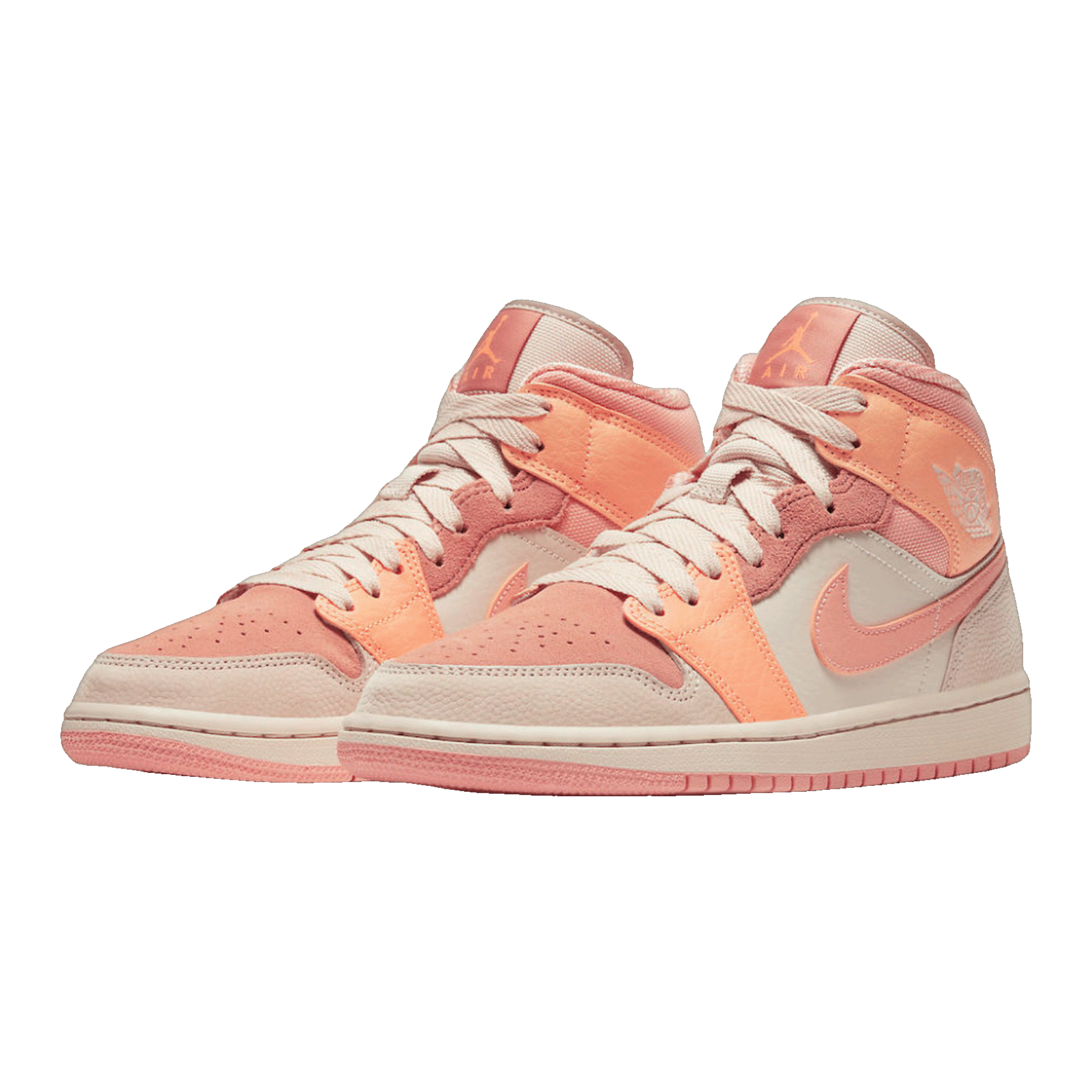 Nike Air Jordan 1 Mid Apricot Orange (W) Side