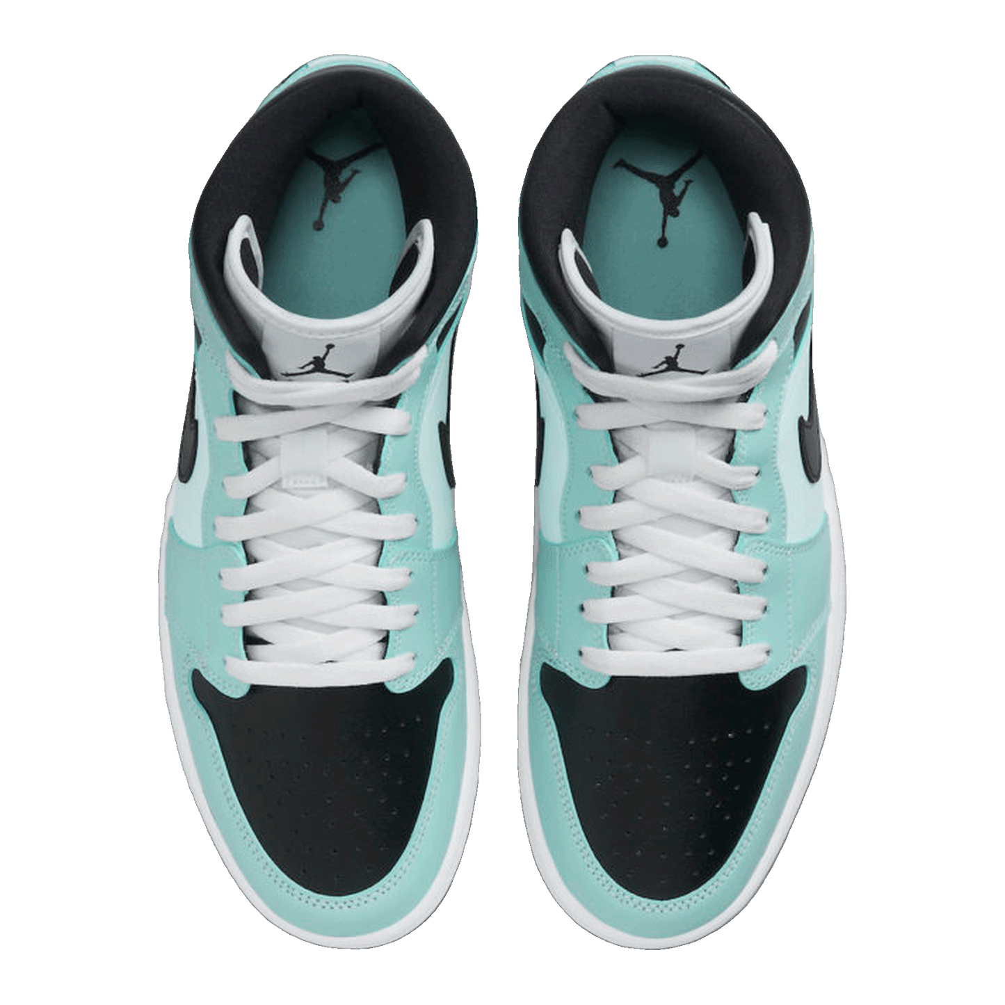 Nike Air Jordan 1 Mid Aqua Blue Tint (W) Oben