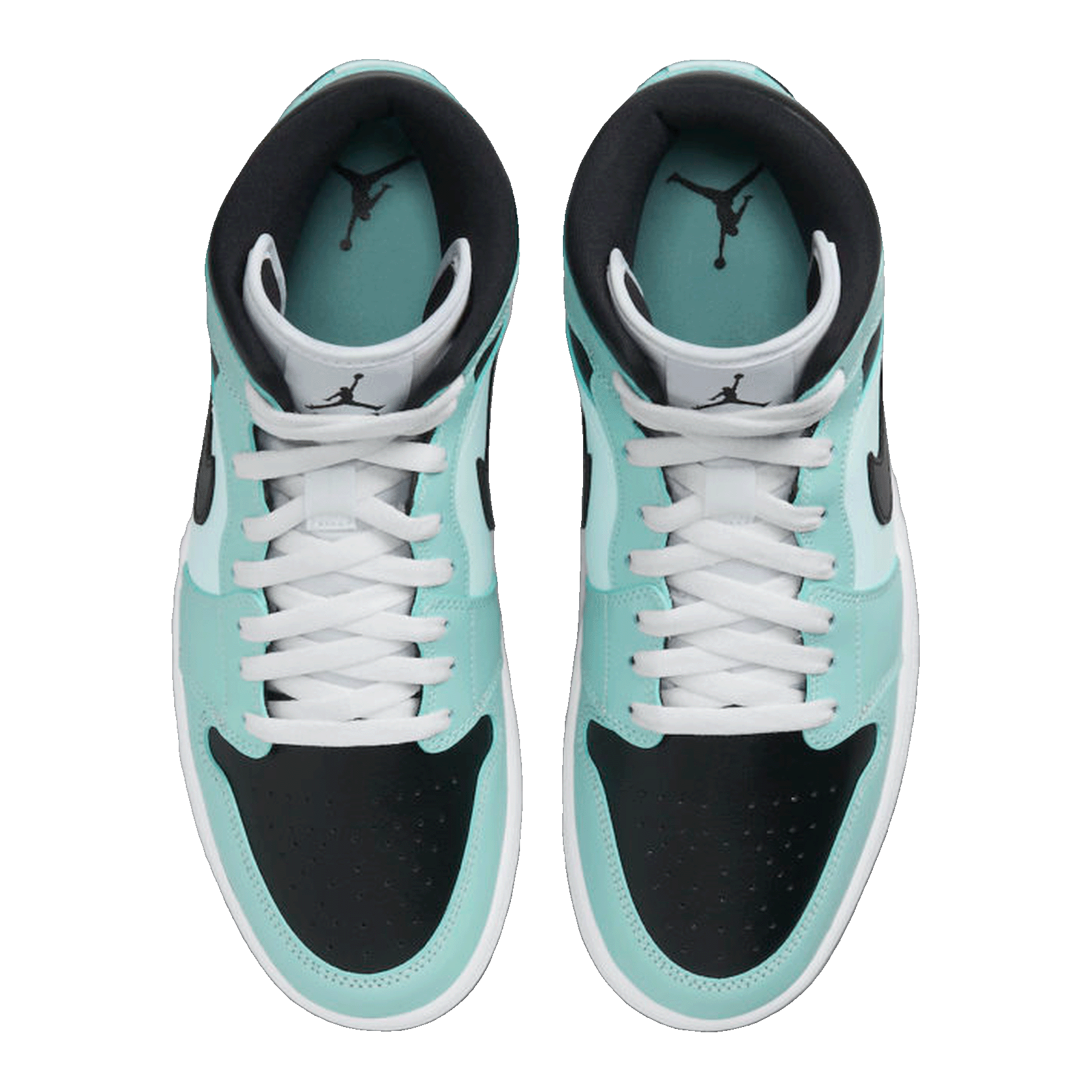Nike Air Jordan 1 Mid Aqua Blue Tint (W) Oben