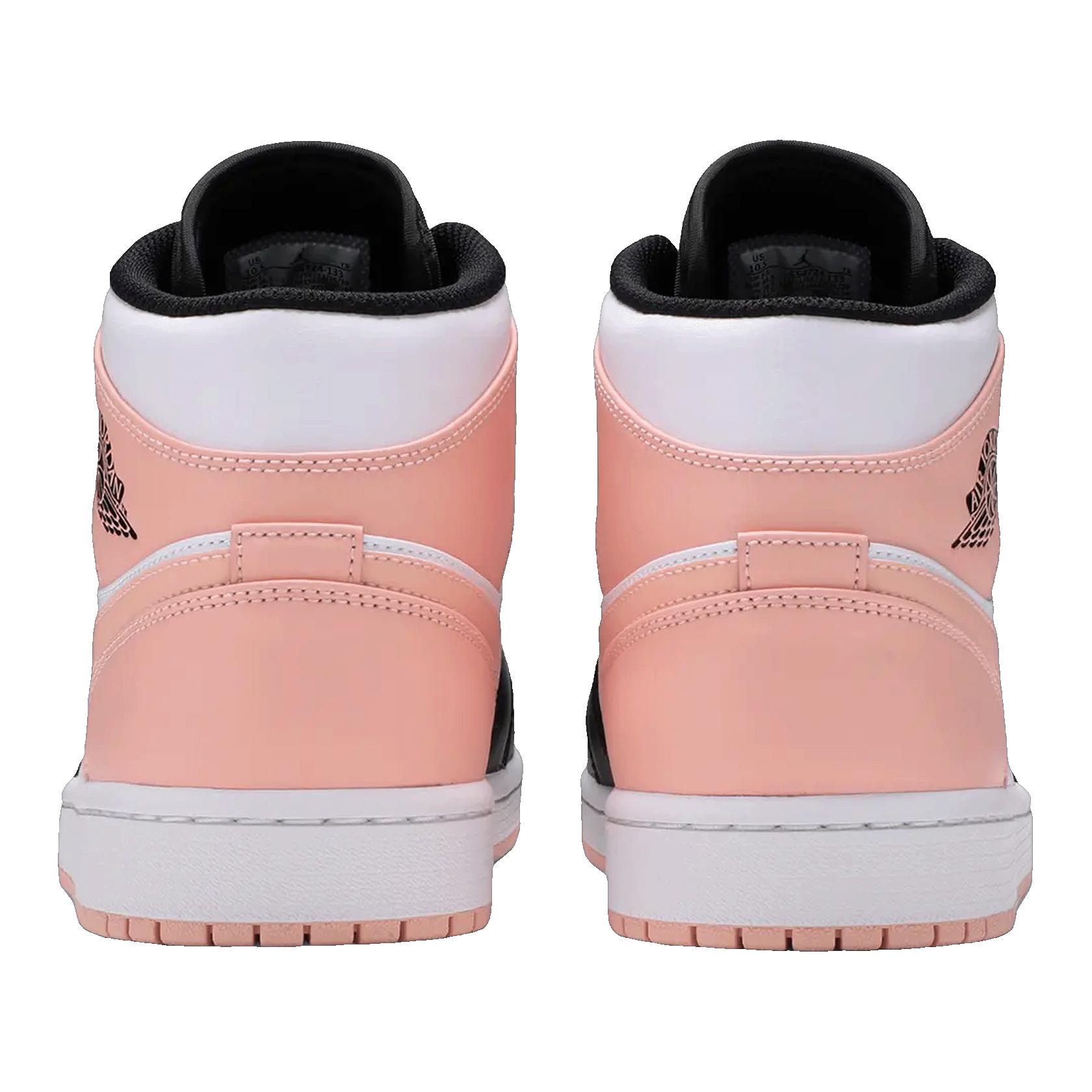 Nike Air Jordan 1 Mid Arctic Orange Black Toe Back