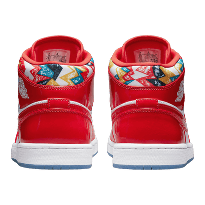 Nike Air Jordan 1 Mid Barcelona Sweater Red Patent Back