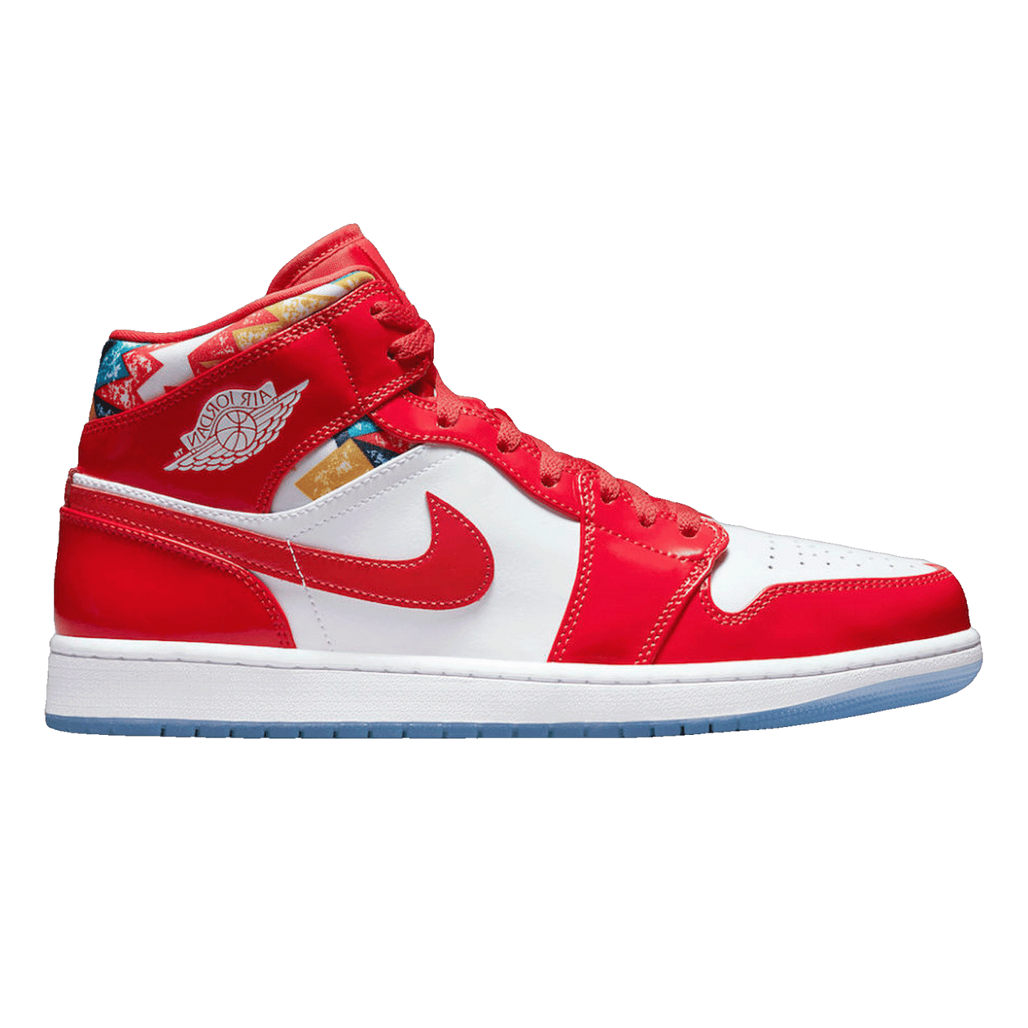 Nike Air Jordan 1 Mid Barcelona Sweater Red Patent (GS)
