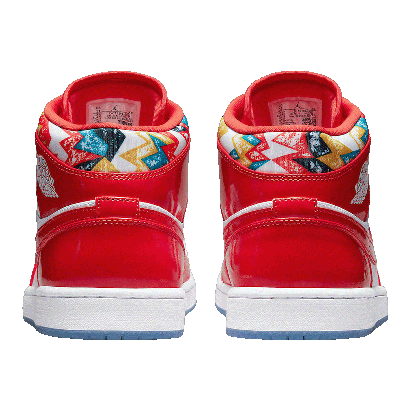 Nike Air Jordan 1 Mid Barcelona Sweater Red Patent (GS) Back