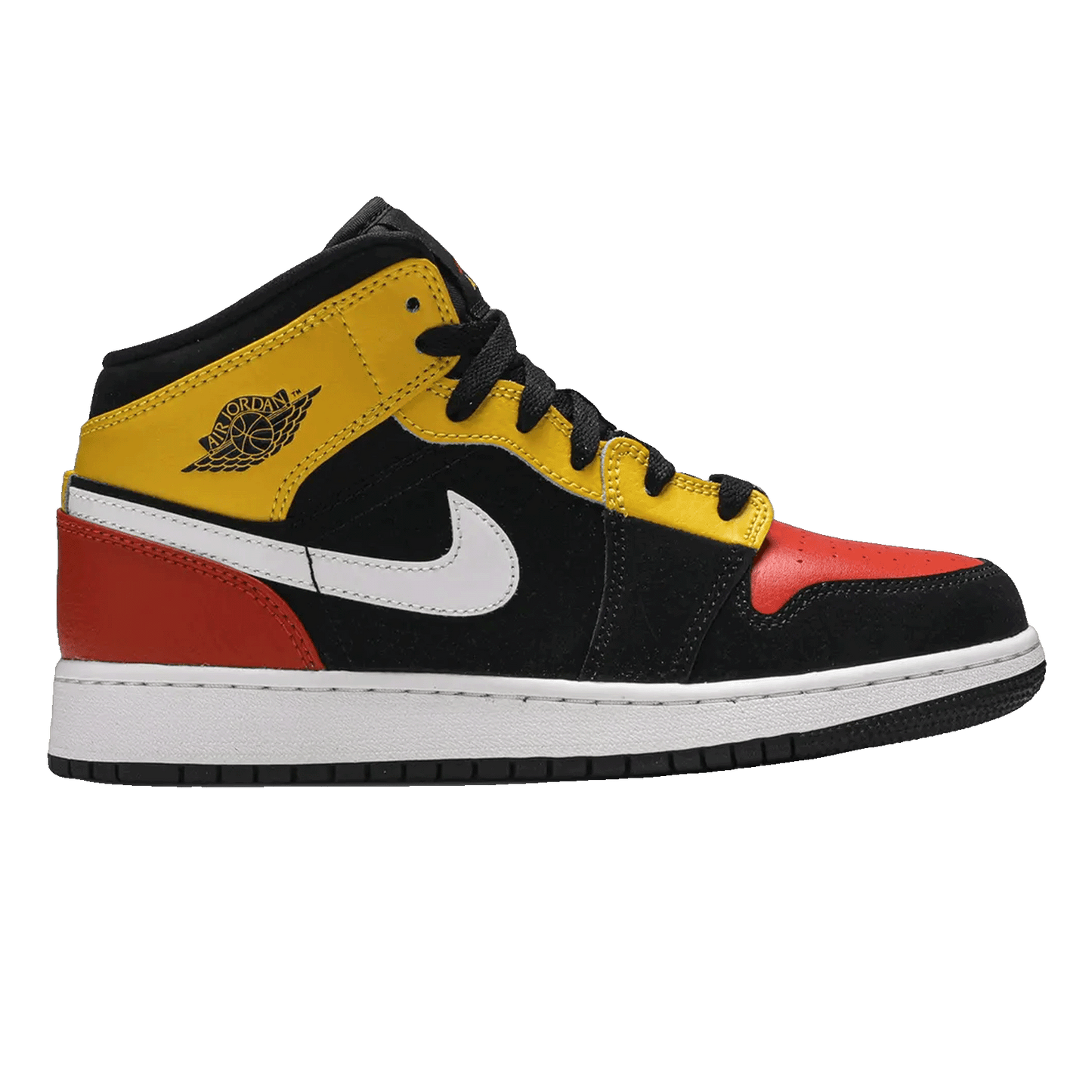 Nike Air Jordan 1 Mid Black Amarillo Team Orange (GS)