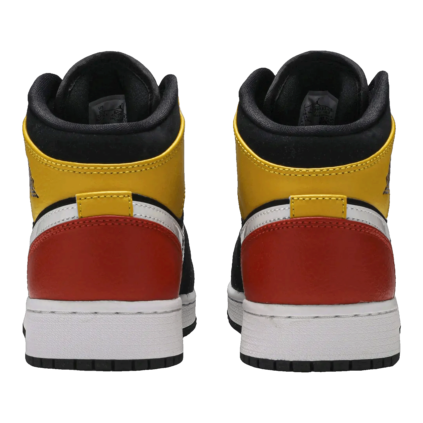 Nike Air Jordan 1 Mid Black Amarillo Team Orange (GS) Back