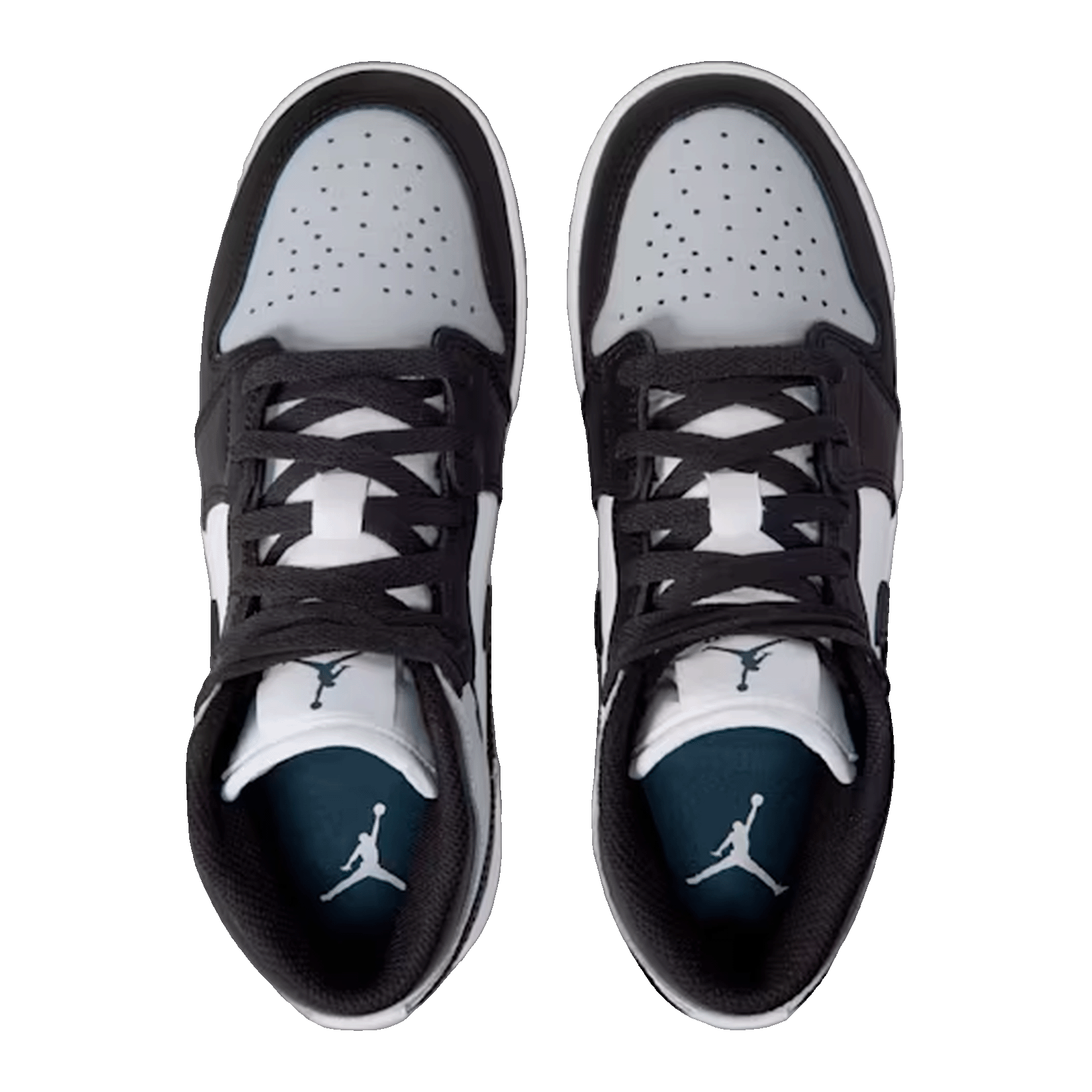 Nike Air Jordan 1 Mid Black Aura Squadron Blue (GS) Oben DQ8423-002