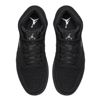 Nike Air Jordan 1 Mid Black Black White Oben