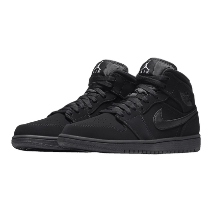 Nike Air Jordan 1 Mid Black Black White Side
