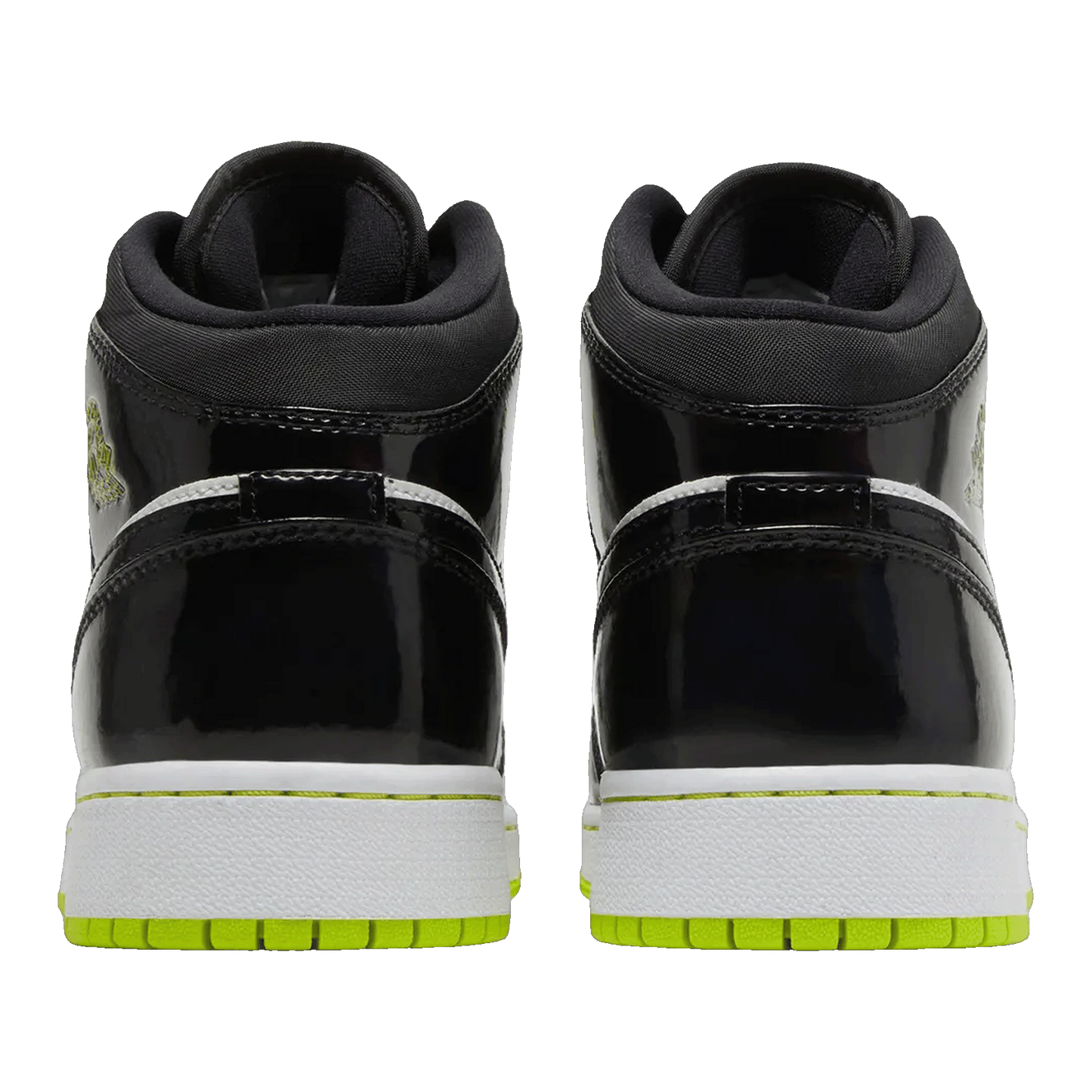 Nike Air Jordan 1 Mid Black Cyber Mystic Green (GS) Back