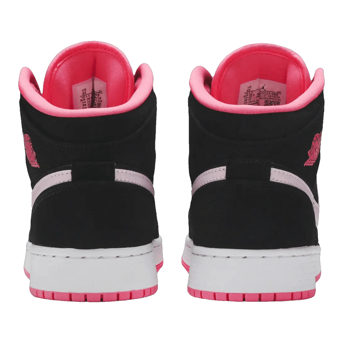 Nike Air Jordan 1 Mid Black Digital Pink (GS) Back