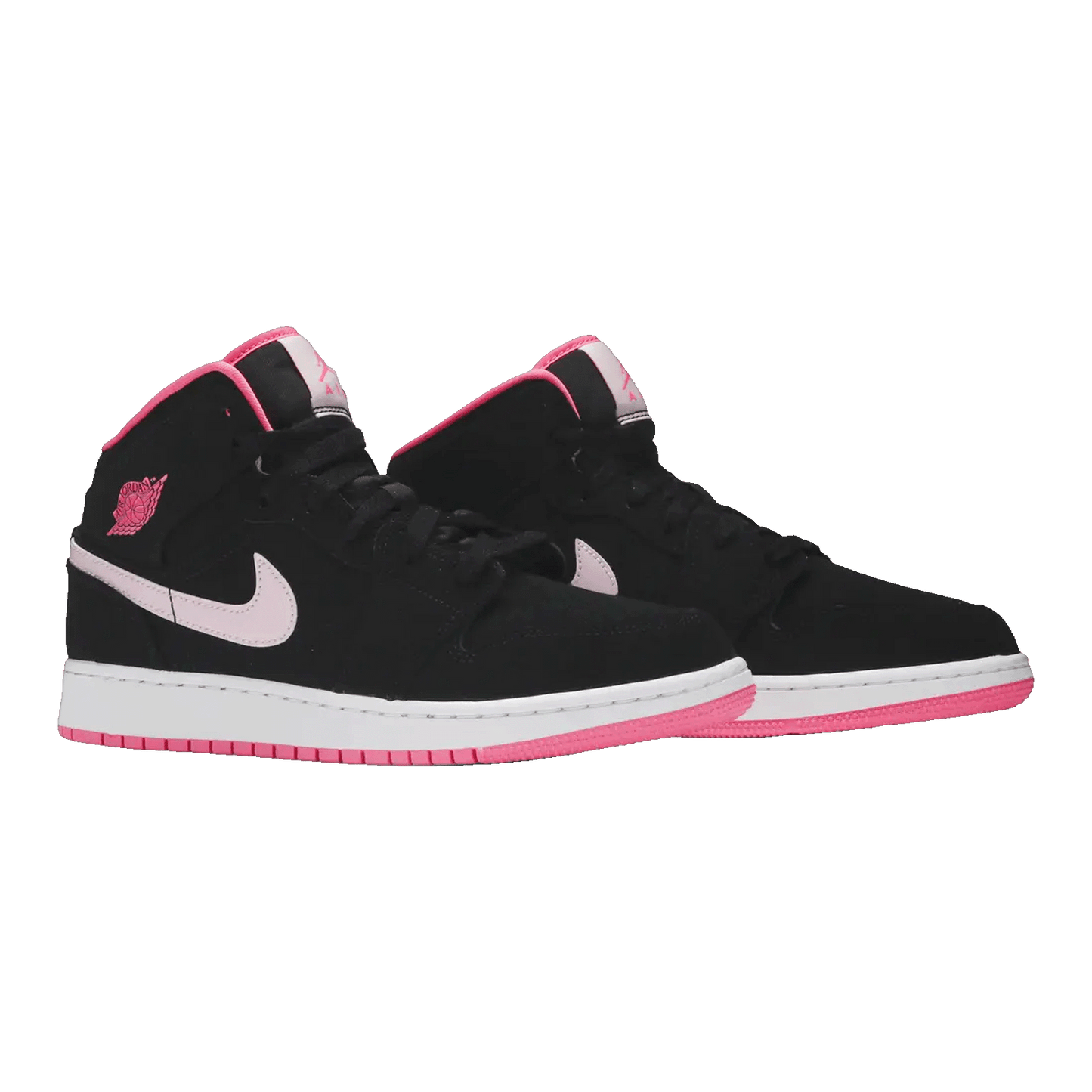 Nike Air Jordan 1 Mid Black Digital Pink (GS) Side