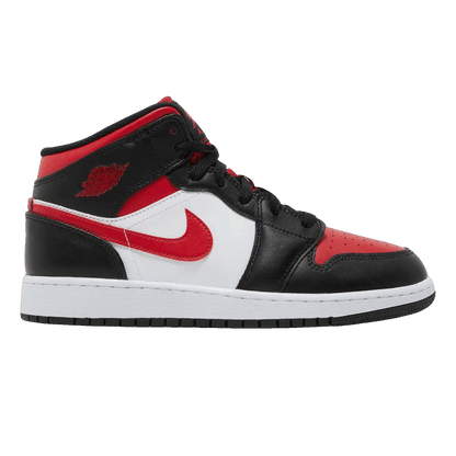 Nike Air Jordan 1 Mid Black Fire Red (GS)