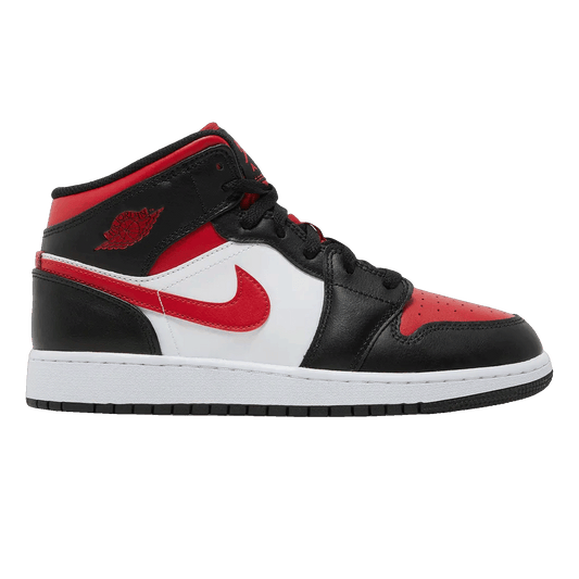Nike Air Jordan 1 Mid Black Fire Red (GS)
