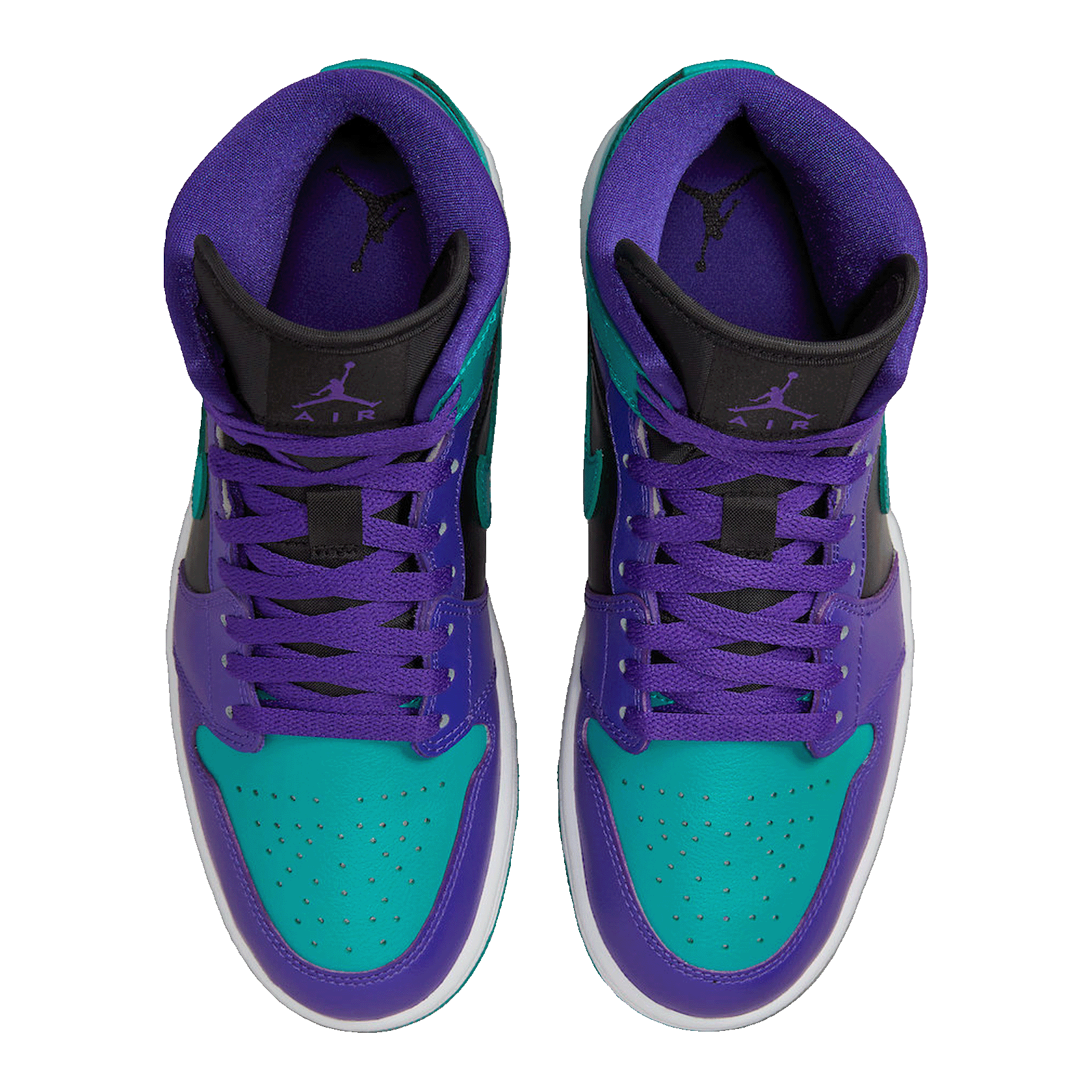 Nike Air Jordan 1 Mid Black Grape (W) Oben