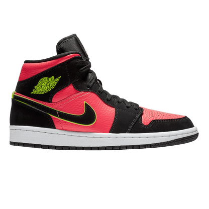 Nike Air Jordan 1 Mid Black Hot Punch (W)