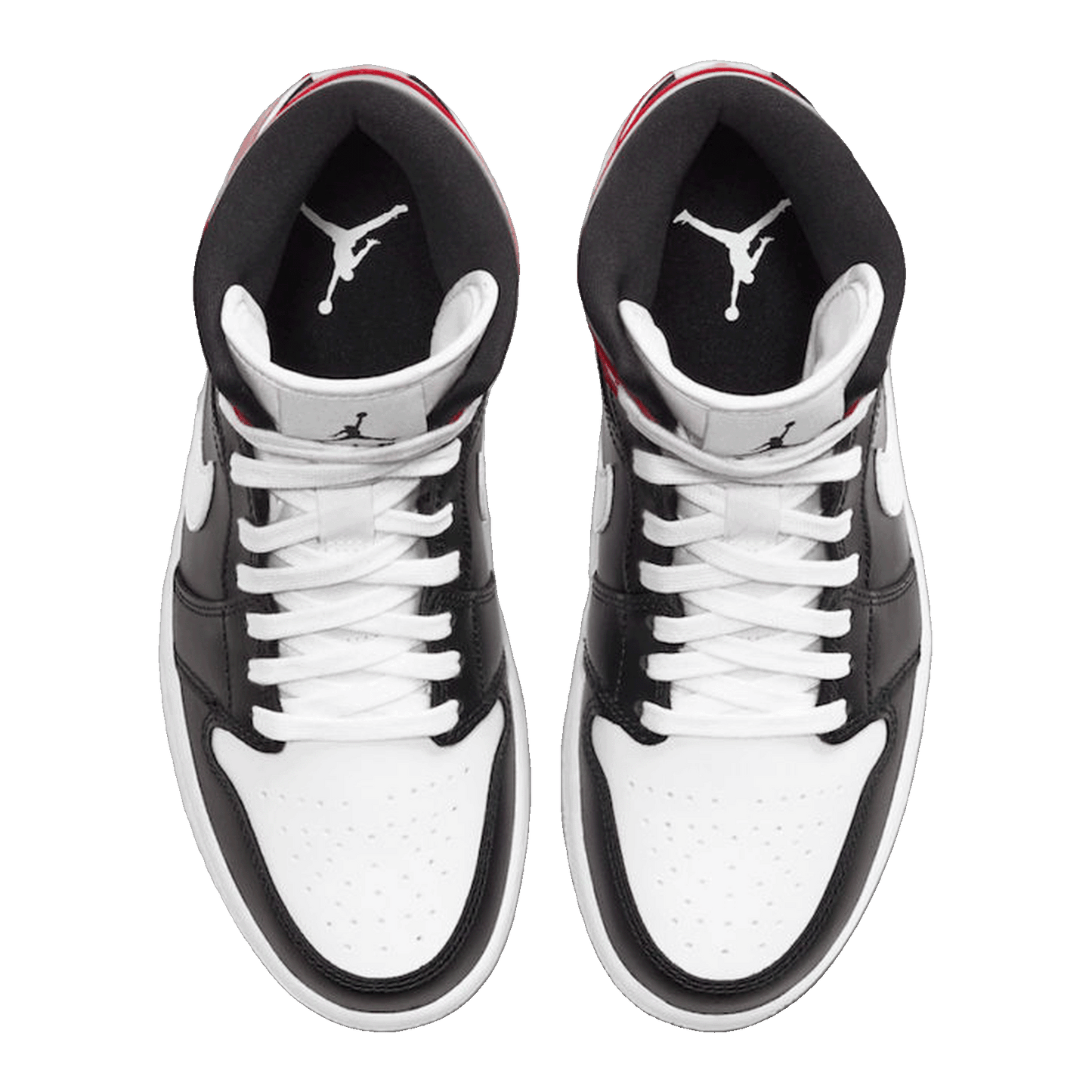 Nike Air Jordan 1 Mid Black Noble Red (W) Oben