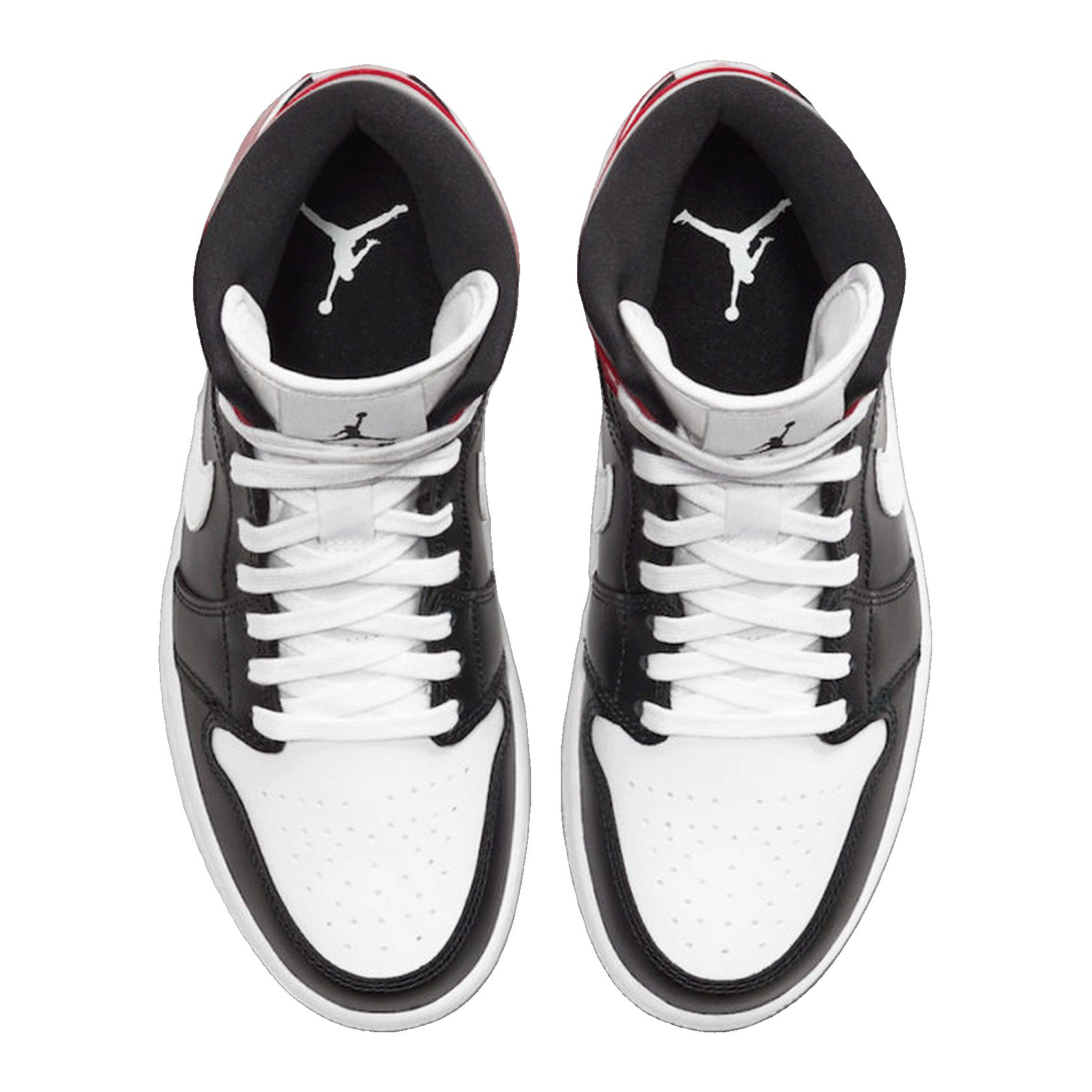 Nike Air Jordan 1 Mid Black Noble Red (W) Oben