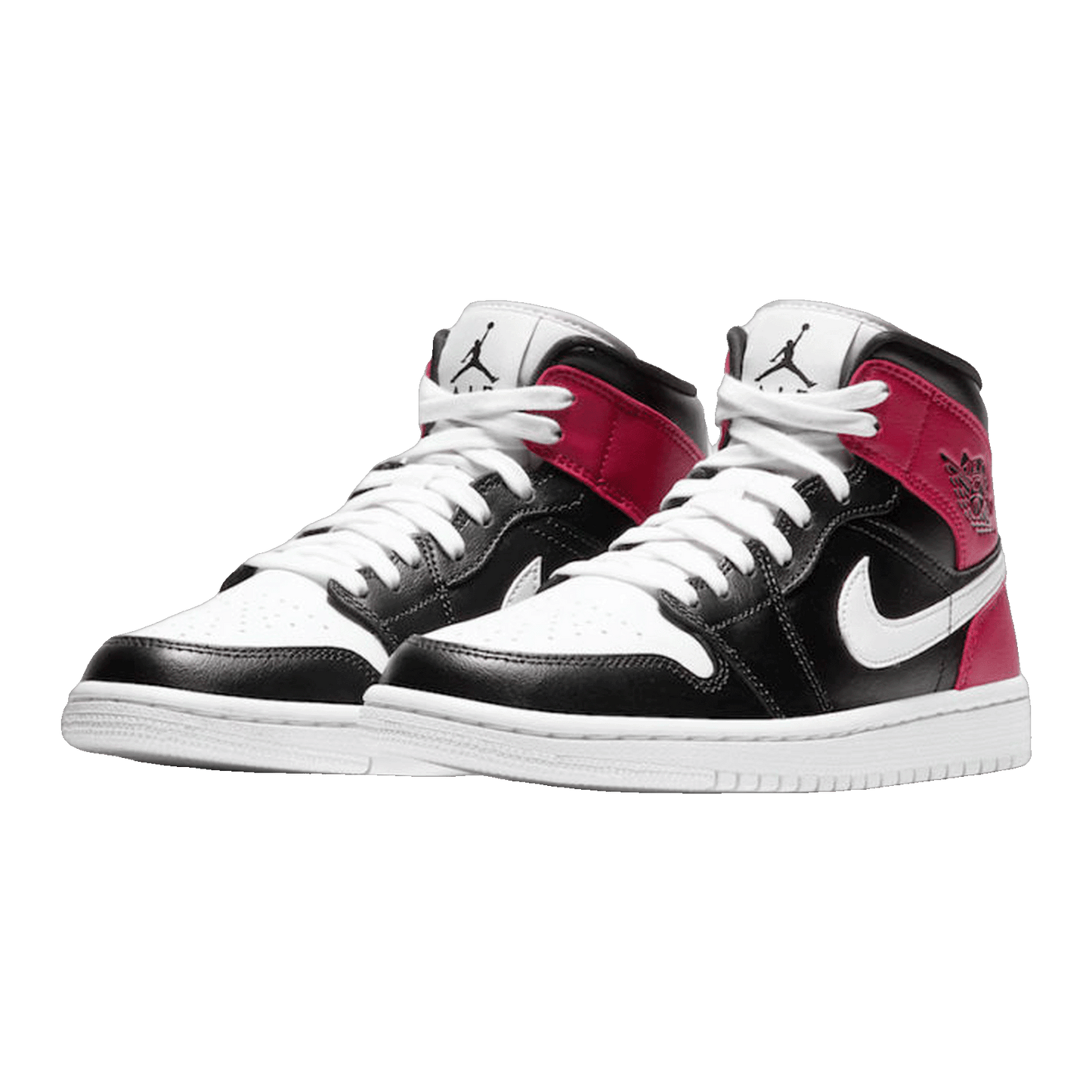 Nike Air Jordan 1 Mid Black Noble Red (W) Side